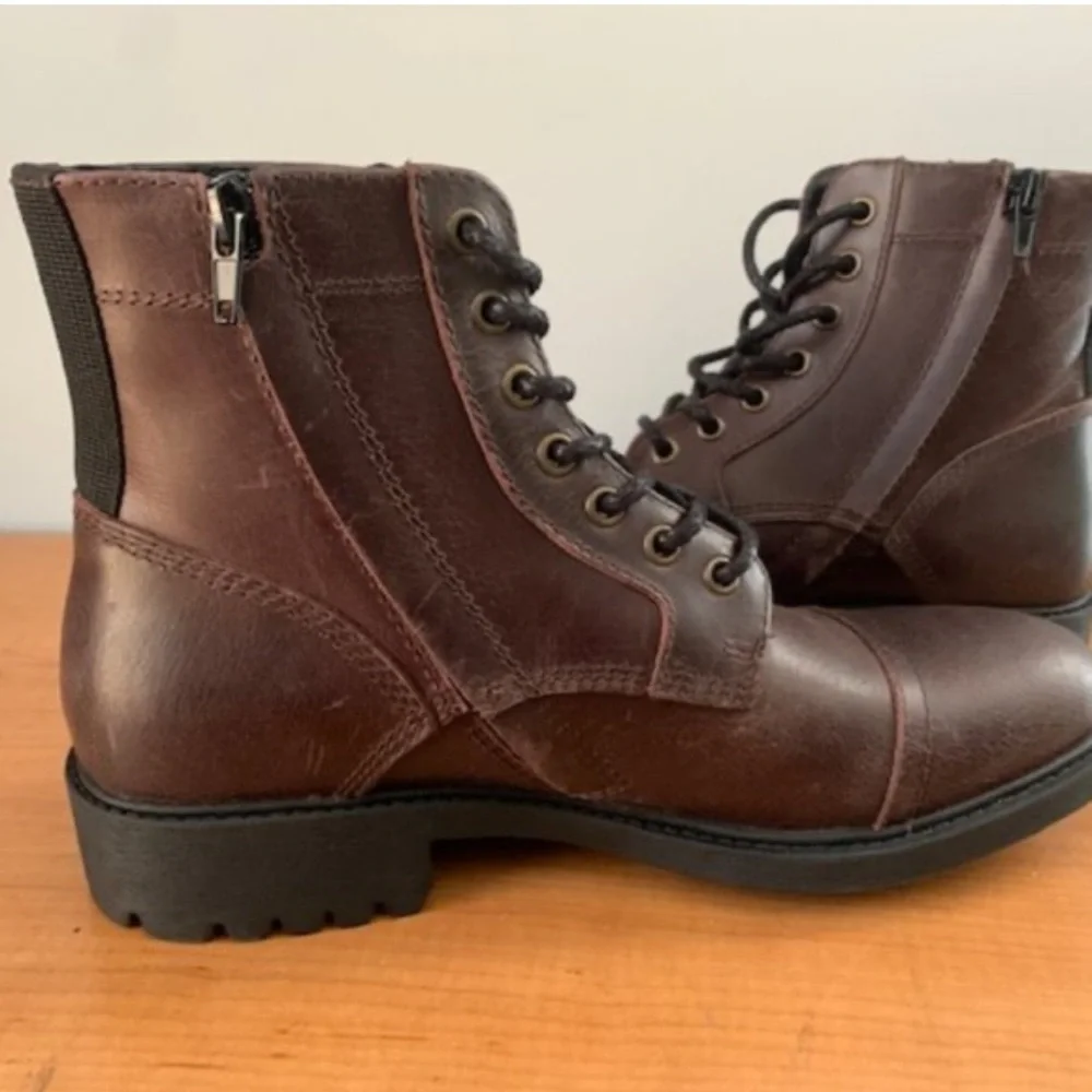 Frye and Co. Cody Men’s Leather Lace Up Distressed Brown Boots Size 8.5